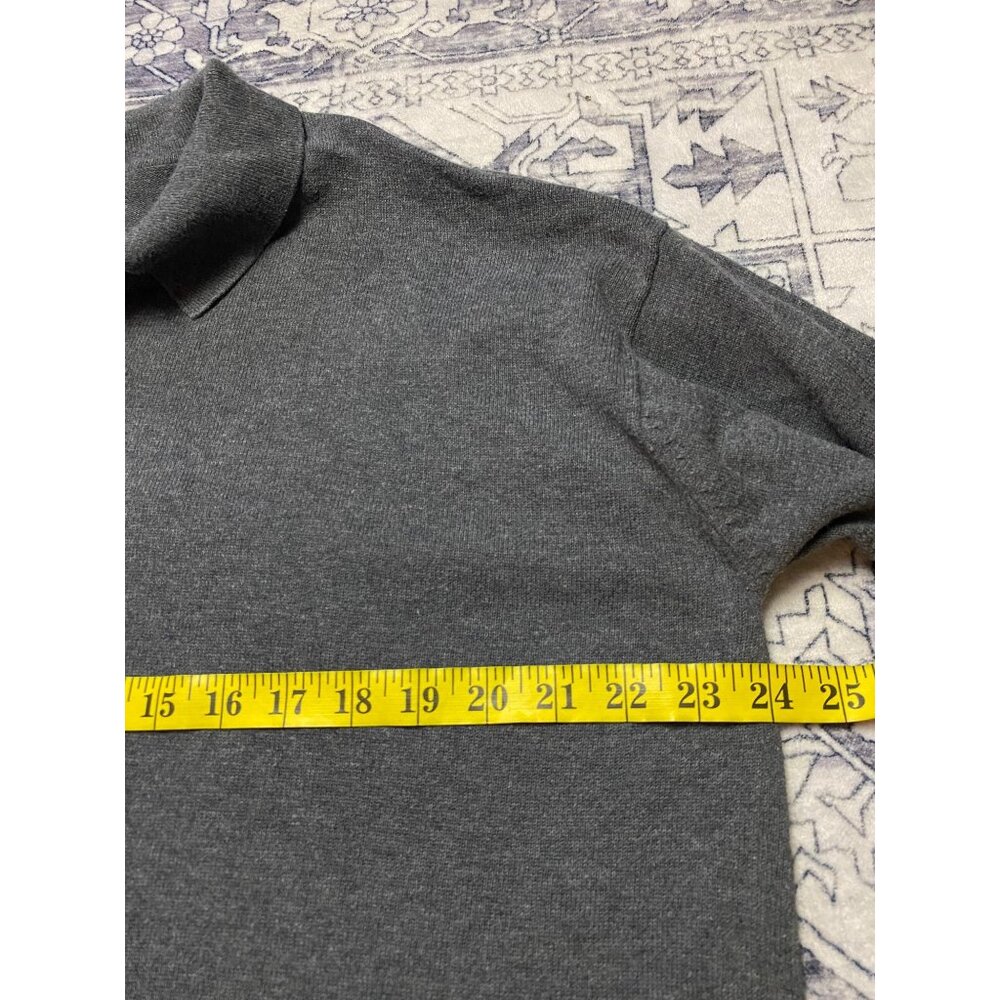 Chaps Ralph Lauren Mens Gray Long Sleeve Polo Shirt XL‎ Henley Cotton Vintage - Picture 4 of 6